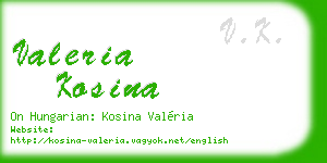 valeria kosina business card